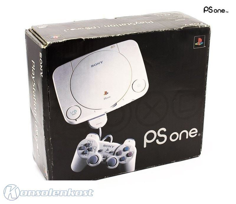 Konsole PSOne Slim + Original DualShock Controller schwarze Box
