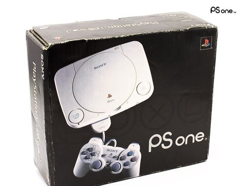Konsole PSOne Slim + Original DualShock Controller schwarze Box