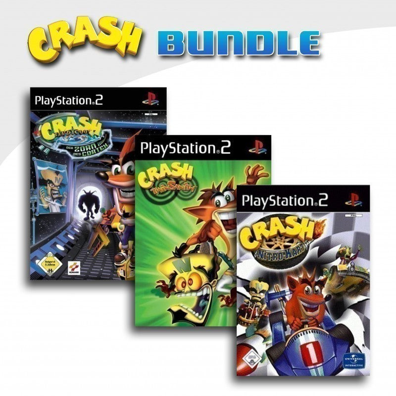 Crash Bandicoot: Der Zorn des Cortex + Crash Bandicoot: Twinsanity + Crash: Nitro Kart