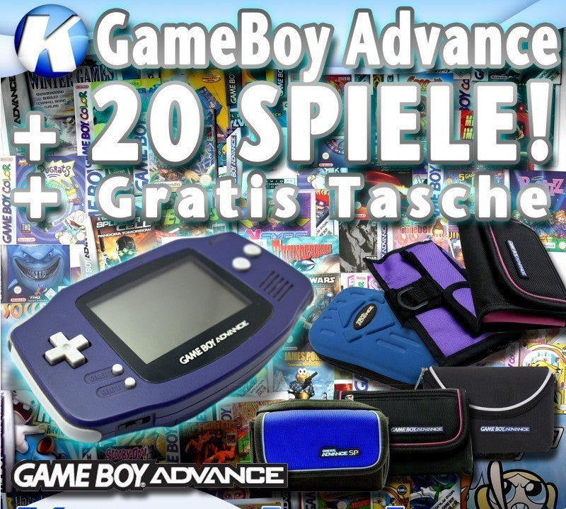 Konsole + 20 Spiele + Tasche Purple/Lila