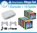 MegaSet: Konsole PSOne Slim + 10 Spiele + 2 Controller + Zubehör
