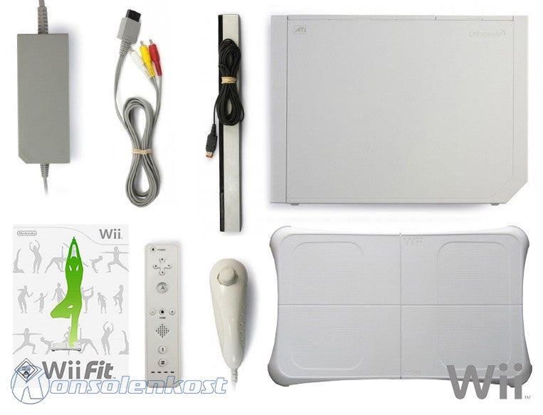Konsole weiß + Wii Fit + Original Balance Board