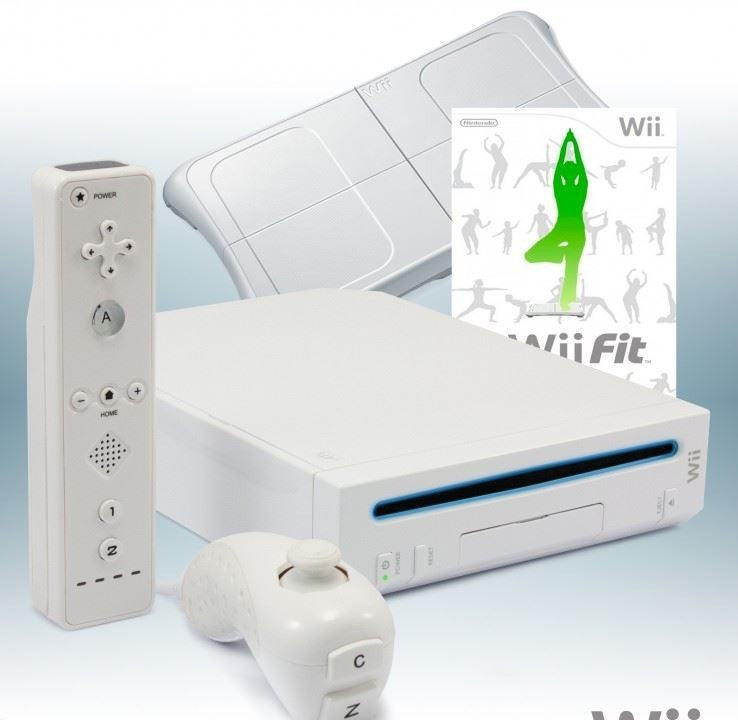 Konsole weiß + Wii Fit + Original Balance Board