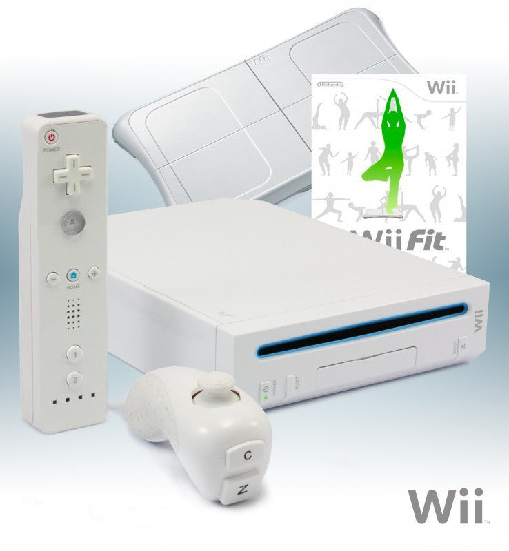 Konsole weiß + Wii Fit + Original Balance Board