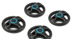 4 X Controller Aufsatz: Lenkrad / Racing Wheel schwarz [Dritthersteller]