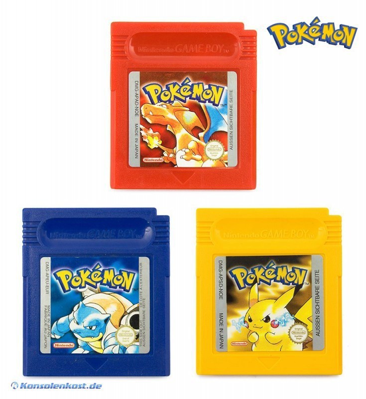 Pokemon Bundle: Rot + Blau + Gelb