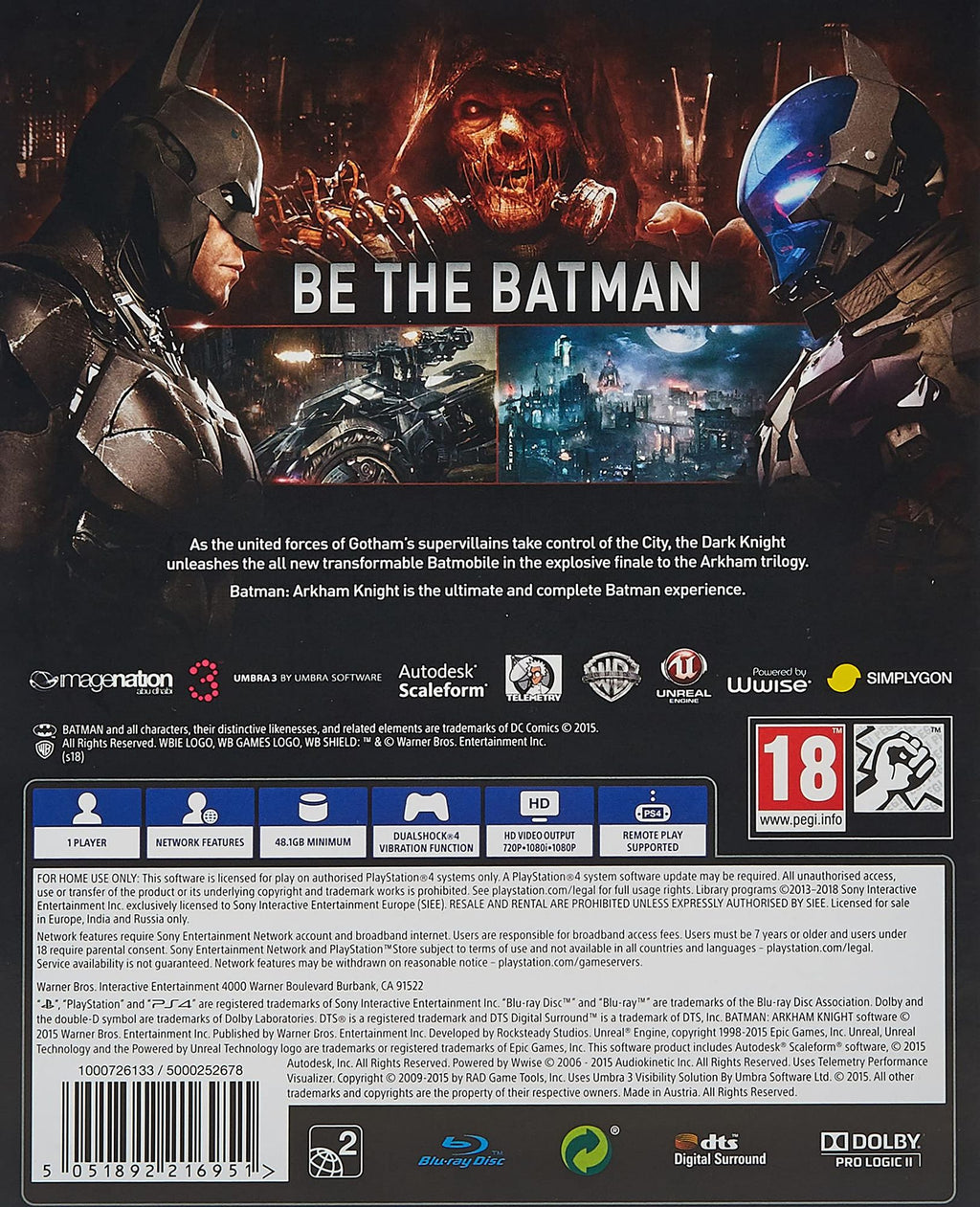 Batman: Arkham Knight (GB) — PlayStation Hits