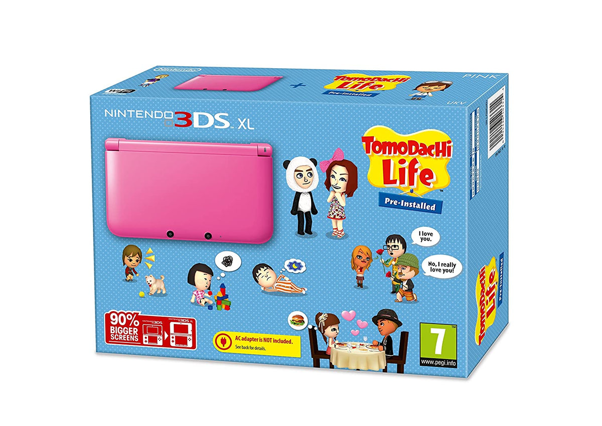 Konsole XL TomoDachi Life Edition pink + Spiel vorinst. + Netzteil