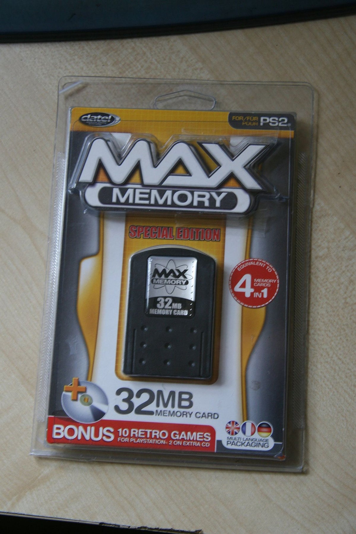 Memory Card / Memorycard / Speicherkarte 32 MB Max Memory [DATEL] — Special Edition