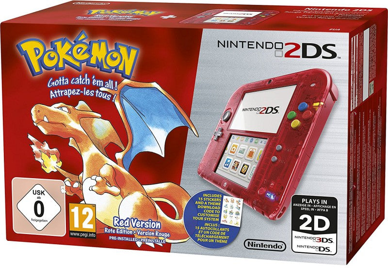 Konsole rot-transp. Pokémon Rote Edition + Netzteil — rot-transp. Pokémon Rote Edition