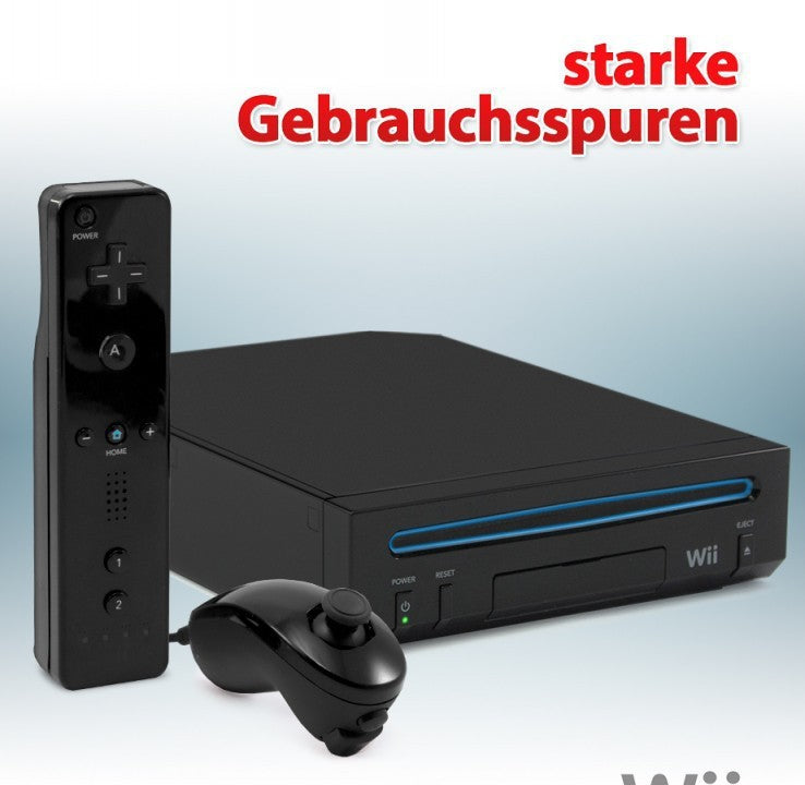 Konsole schwarz + Remote + Zubehör