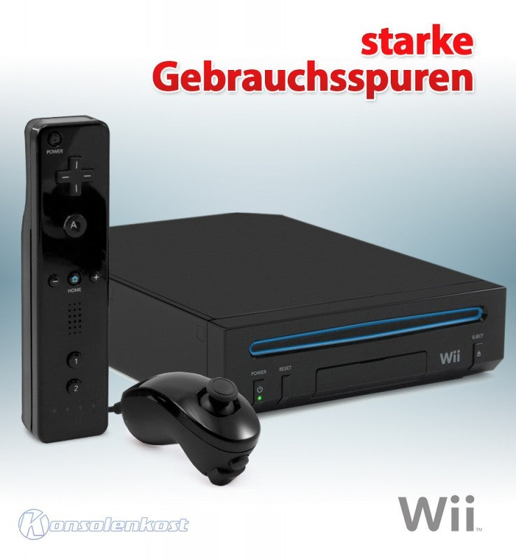 Konsole schwarz + Remote + Zubehör