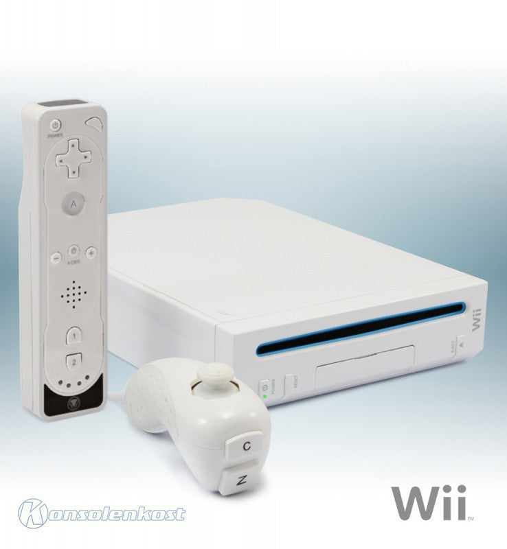 MegaSet: Konsole + 5 Spiele + Remote + Zubehör weiß