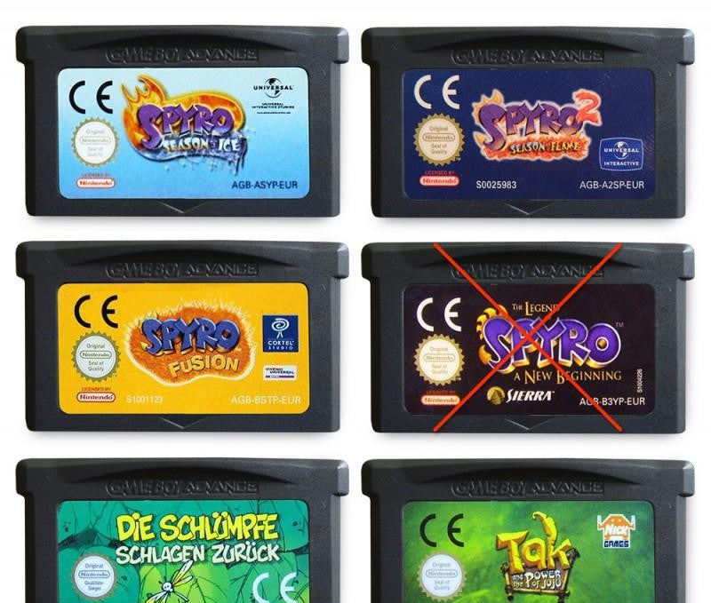 1 Wahlspiel: Spyro 1 & 2, Spyro Fusion & A New Beginning, Die Schlümpfe, Tak