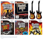 Guitar Hero Set: 3 & 5 + Warriors of Rock + Aerosmith + World Tour + 2 Gitarren schwarz-rot