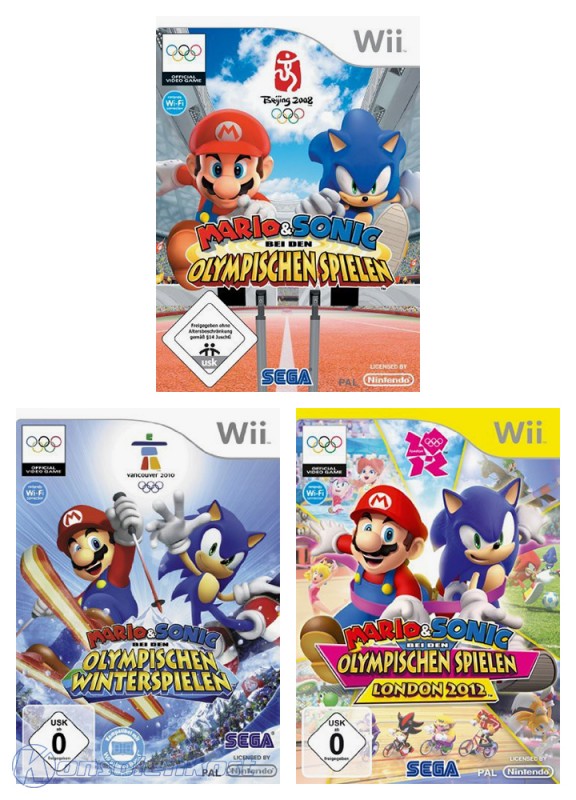 Mario & Sonic bei den Olympischen Spielen Bundle: Beijing '08 + Vancouver '10 + London '12