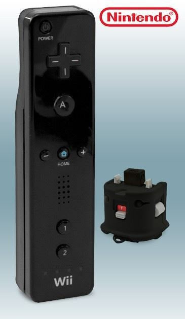 Original Remote + Original Motion Plus Adapter schwarz