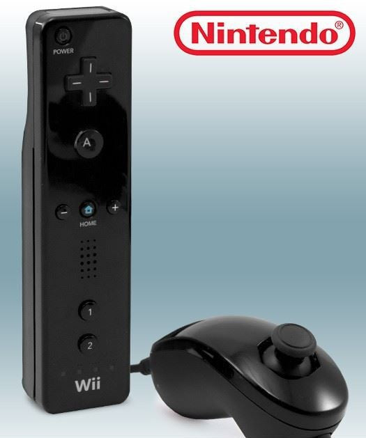 Original Remote schwarz + Nunchuk Controller schwarz