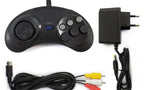 MD2 Zubehör Set: 6-Button Controller + AV Cinchkabel + Netzteil