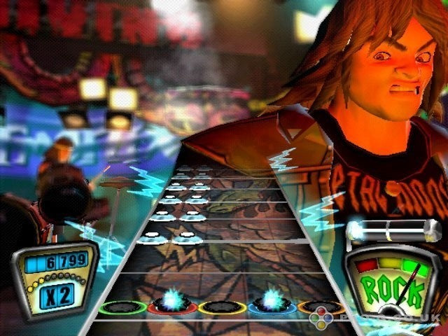 Guitar Hero + Wireless Gitarre schwarz-braun