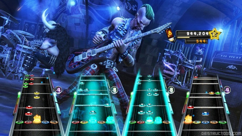 Guitar Hero 5 + Wireless Gitarre schwarz-braun