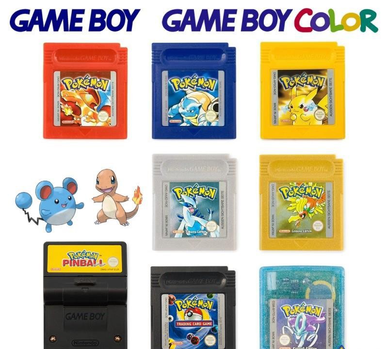 Pokemon Spiele Sammlung: Rot + Blau + Gelb + Silber + Gold + Kristall + u.a.