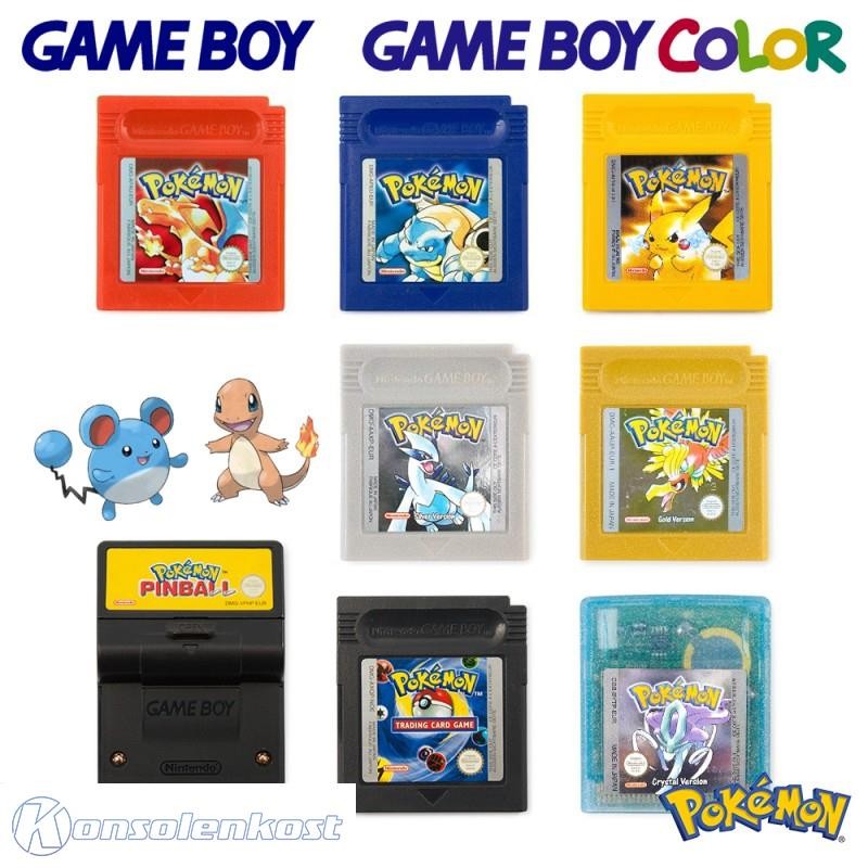 Pokemon Sammlung: Rot + Blau + Gelb + Silber + Gold + Kristall + Pinball + Trading Card Game (GB)