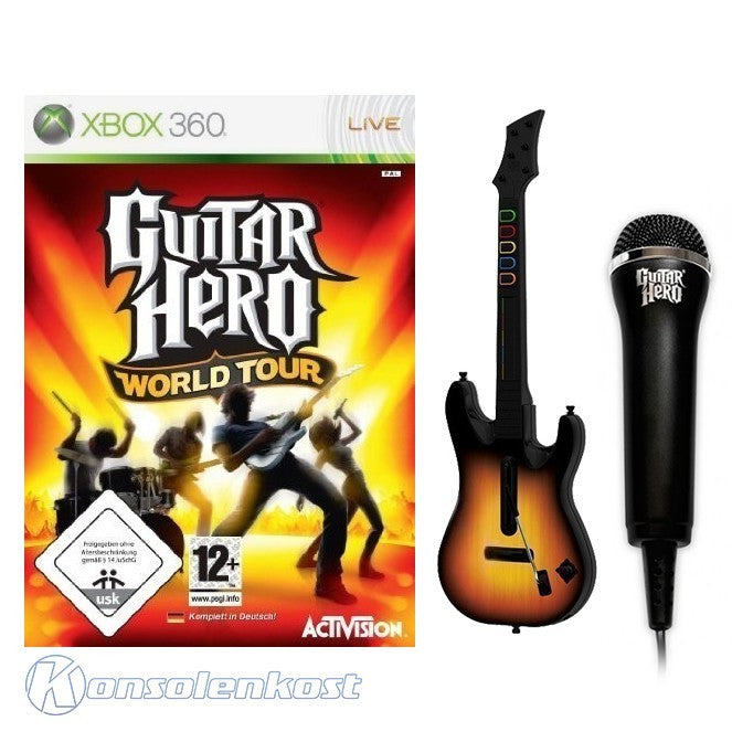 Guitar Hero: World Tour + Gitarre + Mikrofon