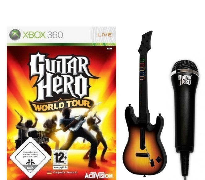 Guitar Hero: World Tour + Gitarre + Mikrofon