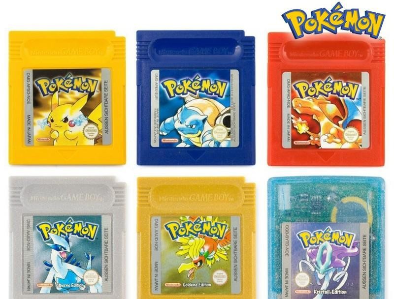 Pokemon Sammlung: Gelb + Blau + Rot + Silber + Gold + Kristall