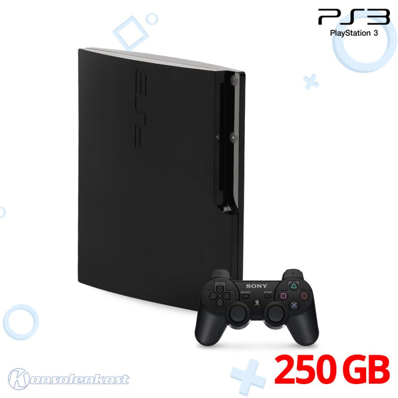 Konsole Slim 250GB schwarz + Original Controller
