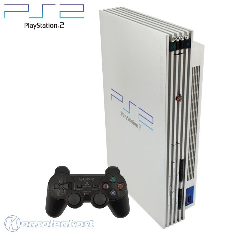MegaSet: Konsole + 5 Spiele + Original Controller + Zubehör silber