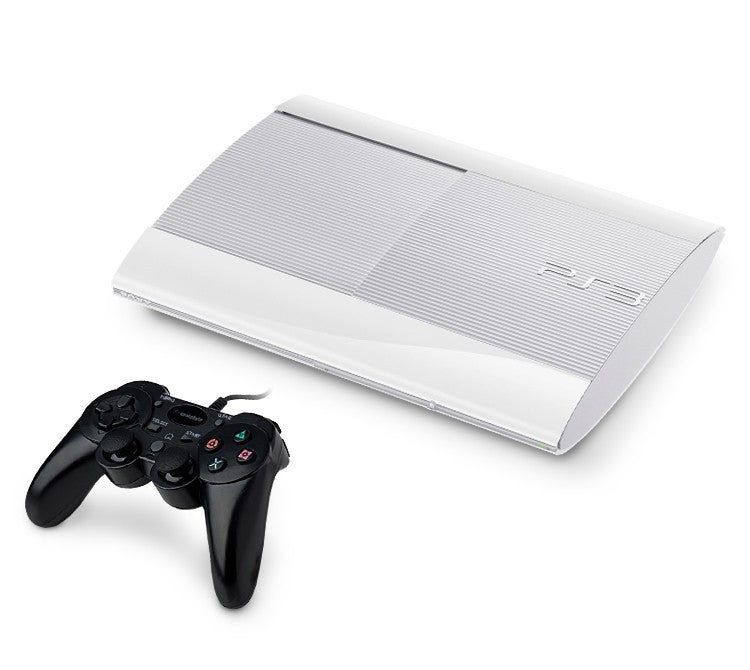 Konsole Super Slim 500GB weiß + Controller schwarz