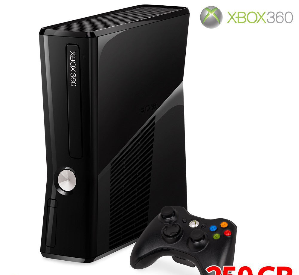 Konsole Slim 250GB glossy-schwarz + Original Controller + Zubehör