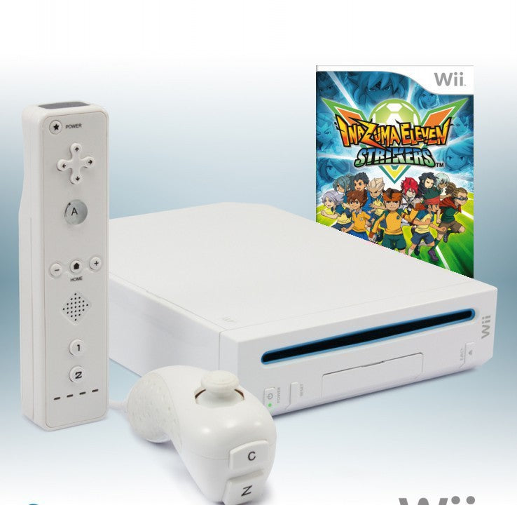 Konsole weiß + Inazuma Eleven Pack + Original Remote Plus + Zubehör