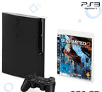 Konsole Slim 250GB schwarz + Uncharted 2 + Original Controller