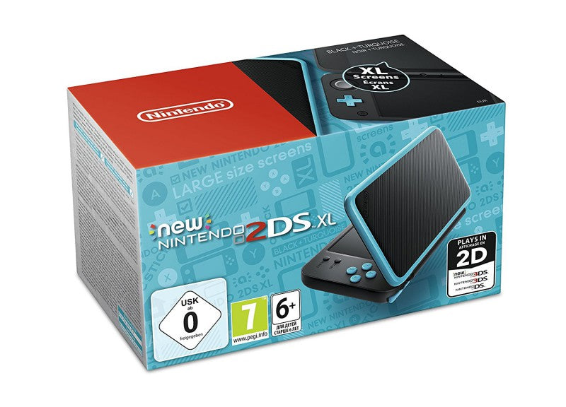 Konsole New 2DS XL schwarz/türkis + Netzteil