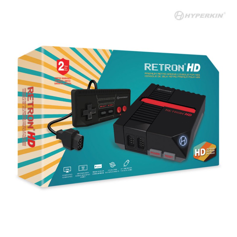 RetroN 1 HD Konsole + 2 Controller + 5 Spiele Schwarz [Hyperkin] [NEU & OVP)