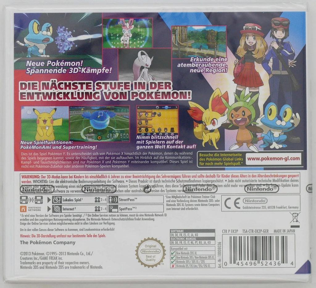 Pokémon Y Pixel Grading SEALED 95 49076250 (DE) · Sammlerstück
