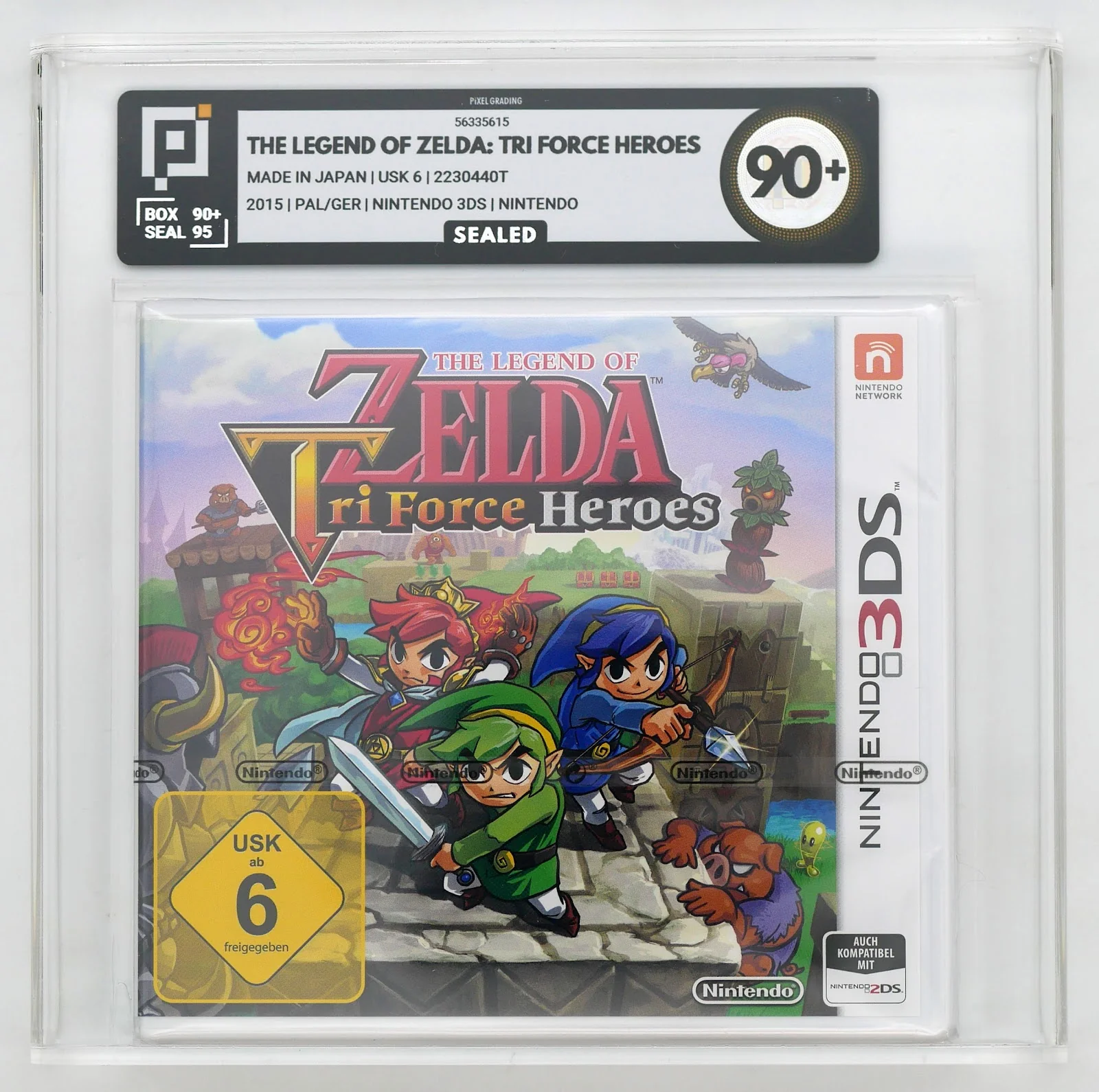 The Legend of Zelda: Tri Force Heroes Pixel Grading SEALED 90+ 56335615 (DE) · Sammlerstück