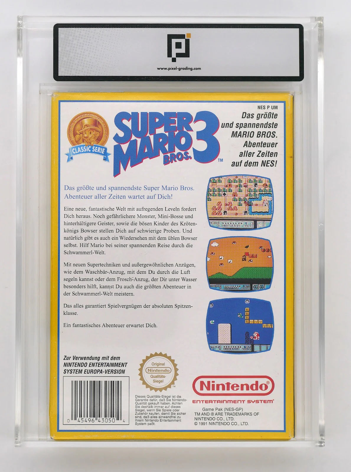 Super Mario Bros. 3 [Classic Serie] Pixel Grading CIB 80+ (DE) · Sammlerstück