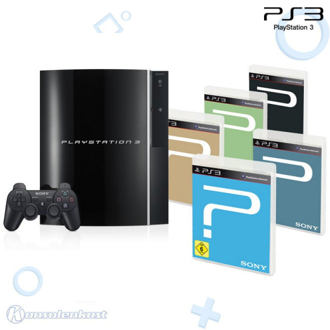 Konsole FAT 60GB schwarz + 10 Spiele + Original Controller