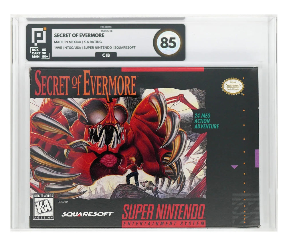 Secret of Evermore Pixel Grading CIB 85 (US) · Sammlerstück