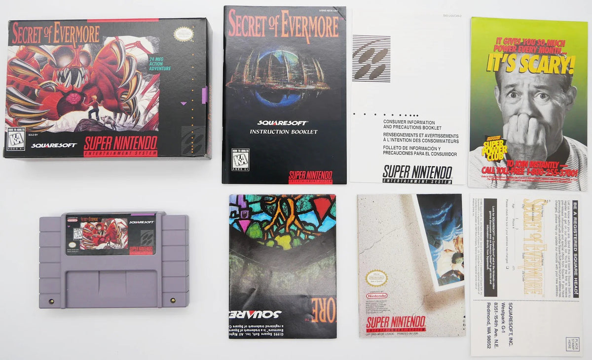 Secret of Evermore Pixel Grading CIB 85 (US) · Sammlerstück