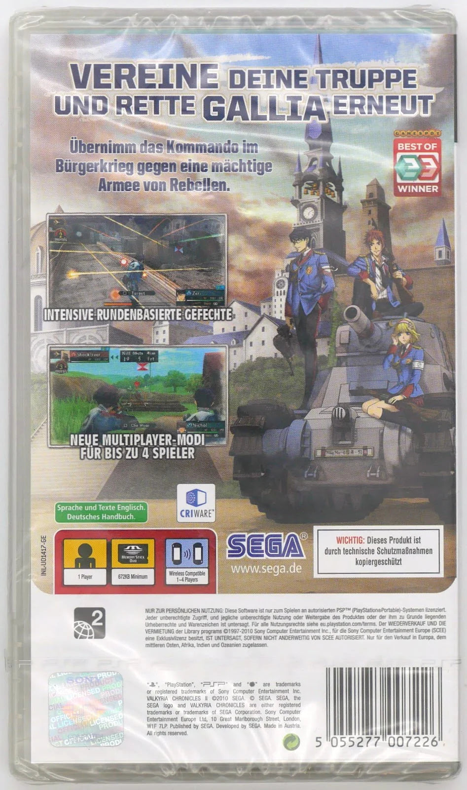 Valkyria Chronicles II / 2 Pixel Grading SEALED 80+ (DE) · Sammlerstück