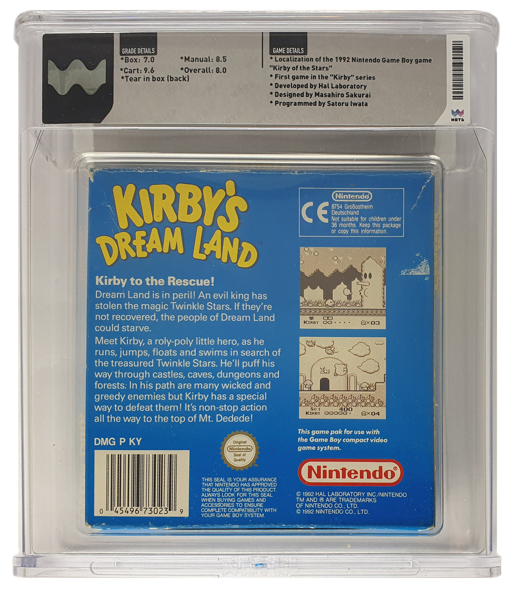 Kirby's Dream Land 1 WATA Grading CIB 8.0 (GB) · Sammlerstück