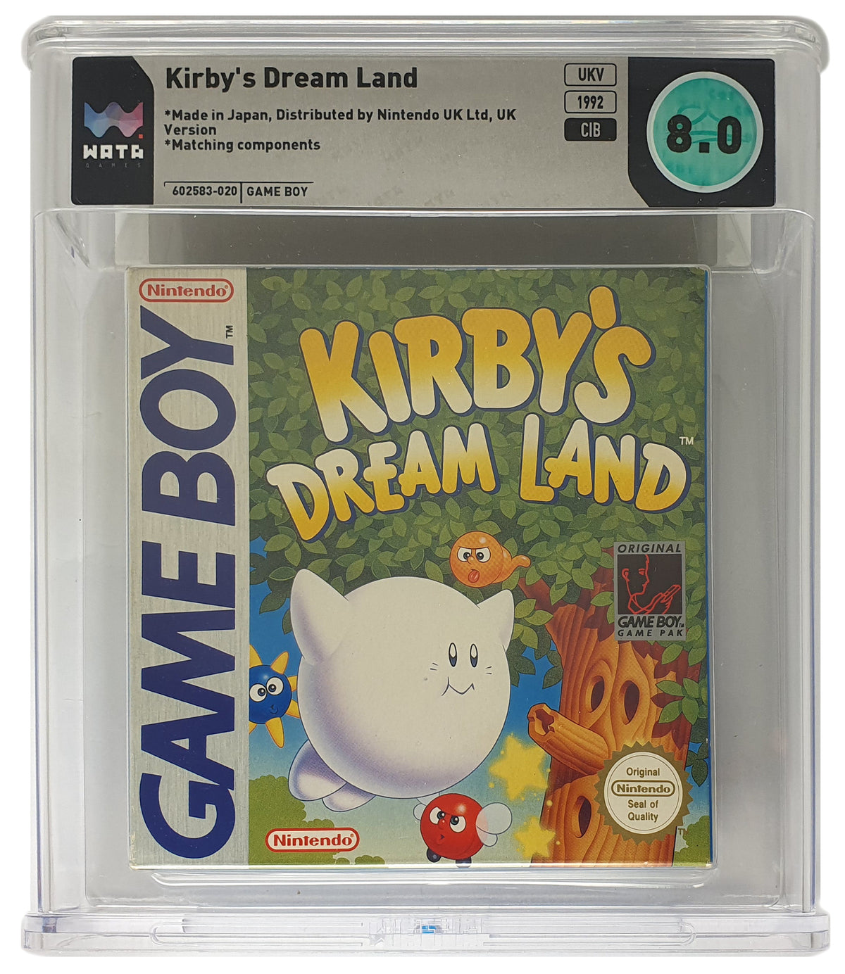 Kirby's Dream Land 1 WATA Grading CIB 8.0 (GB) · Sammlerstück