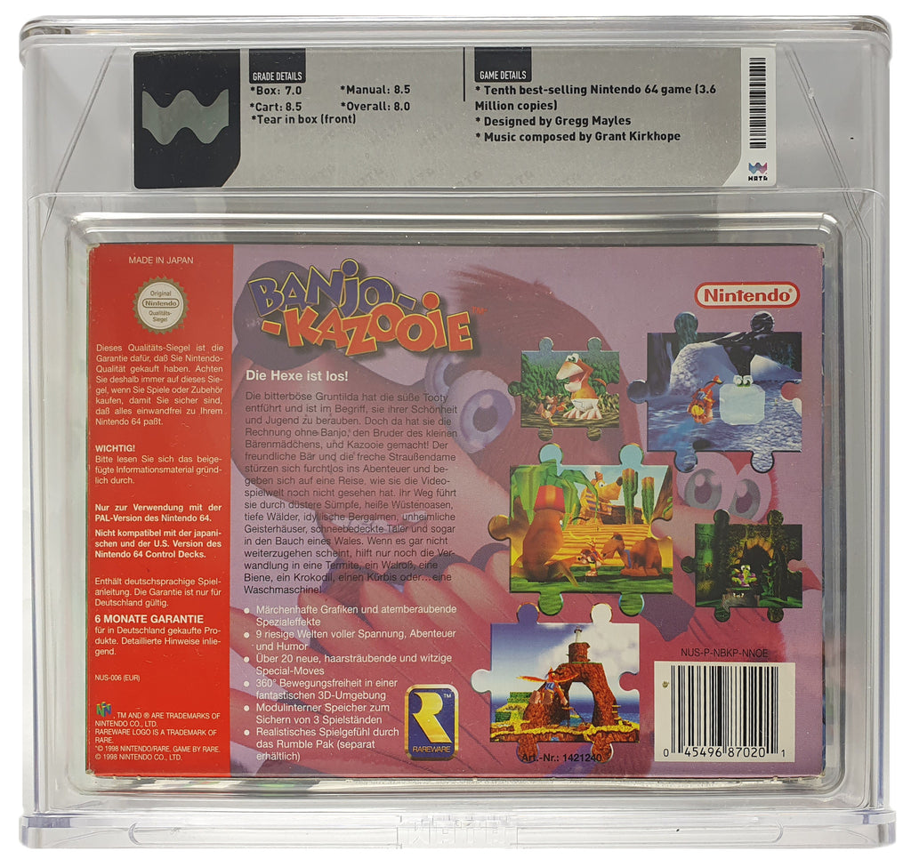 Banjo Kazooie WATA Grading CIB 8.0 (DE) · Sammlerstück