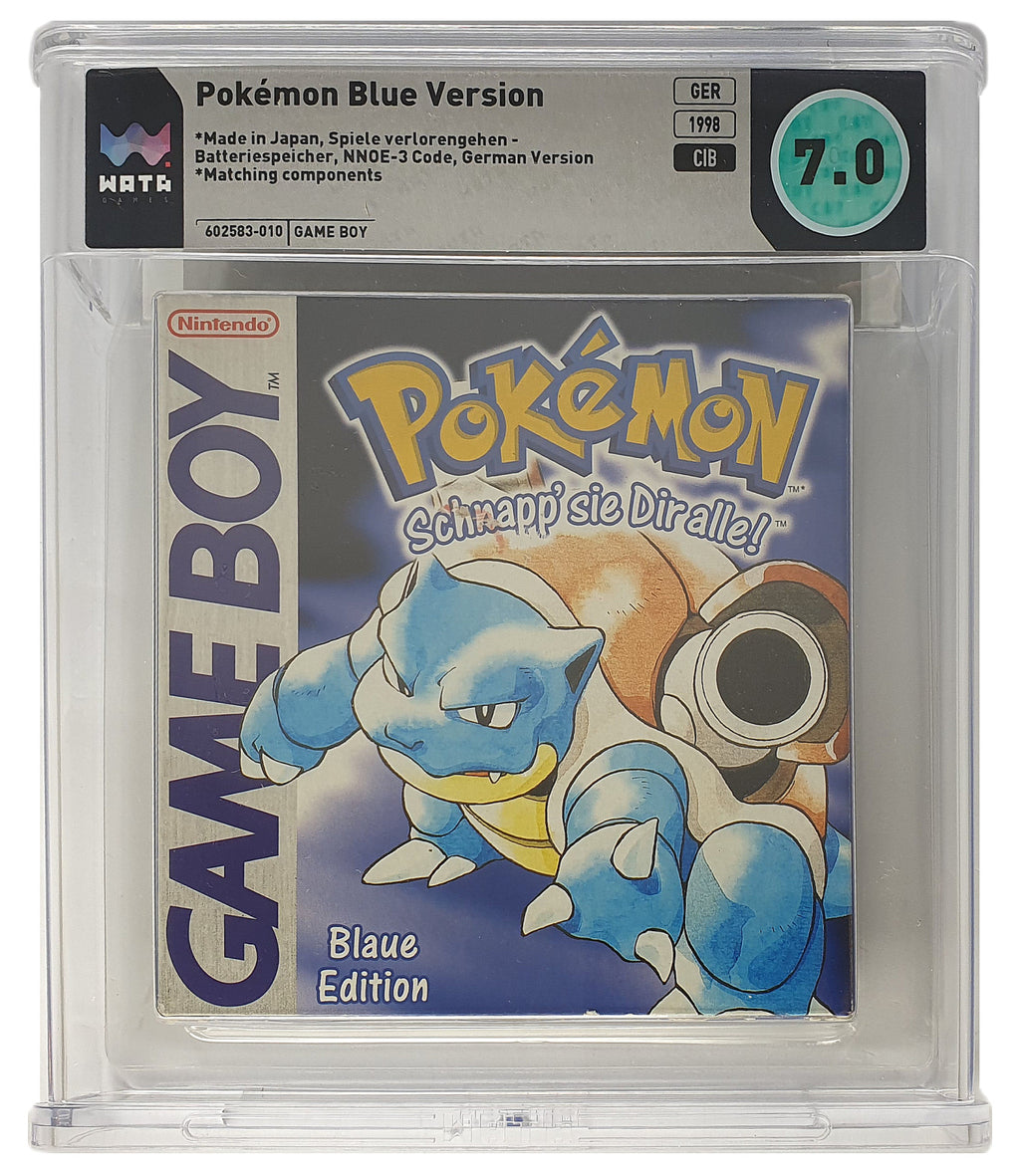 Pokemon Blaue Edition WATA Grading CIB 7.0 (DE) · Sammlerstück