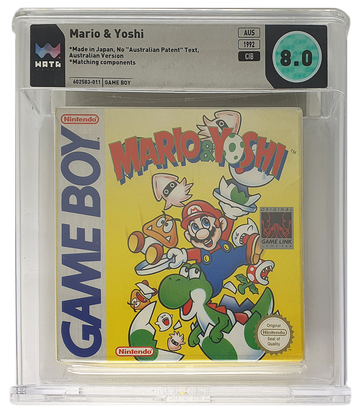 Mario & Yoshi WATA Grading CIB 8.0 (AU) · Sammlerstück